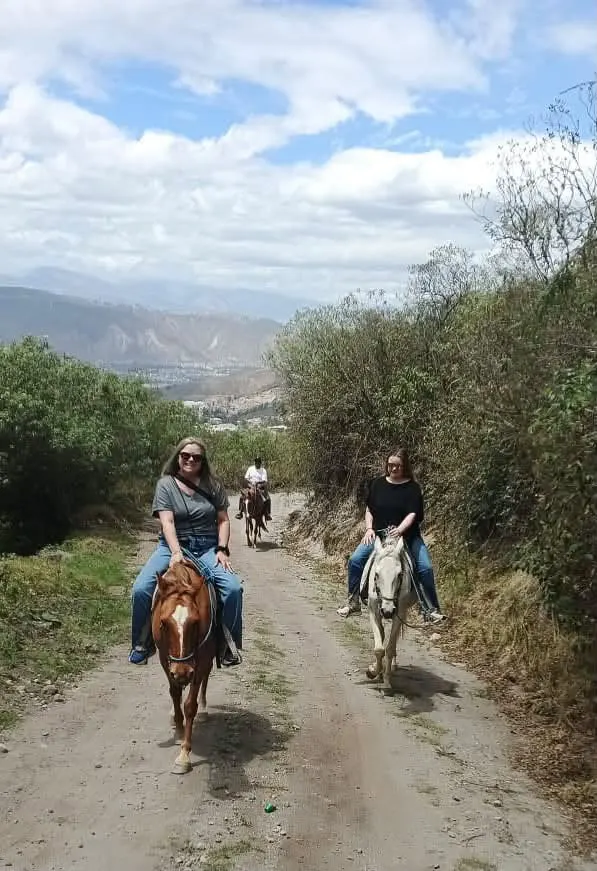 Local horseback riding near the Middle of the World north of Quito