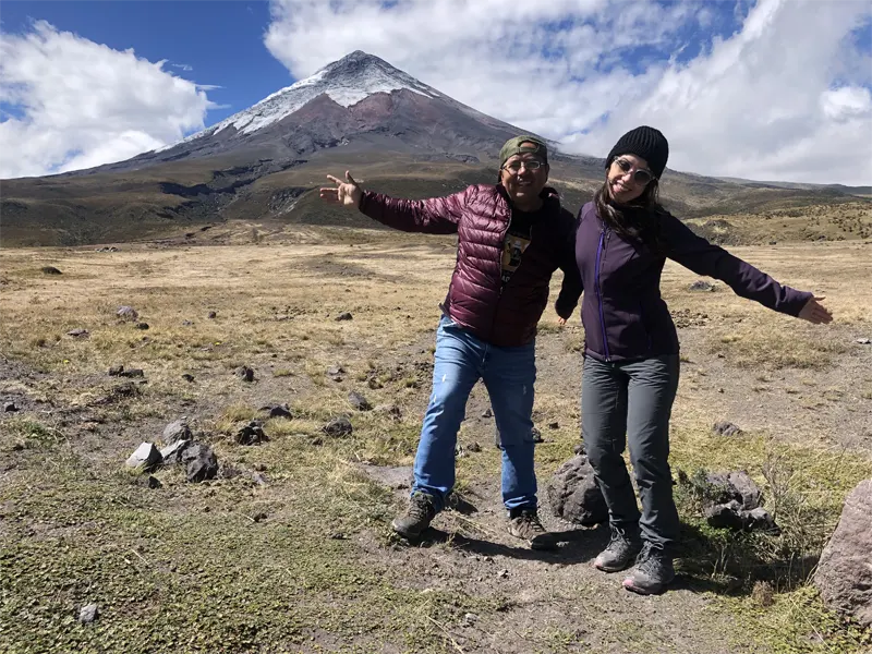 Turistas en el Cotopaxi