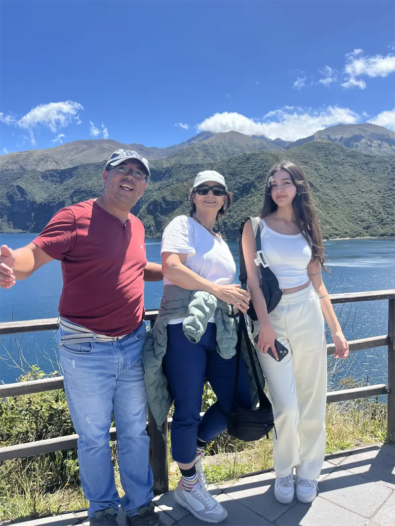 Tour guide Marcohh with passengers