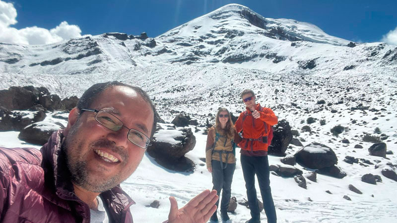 Marco Herrera en la reserva del Chimborazo